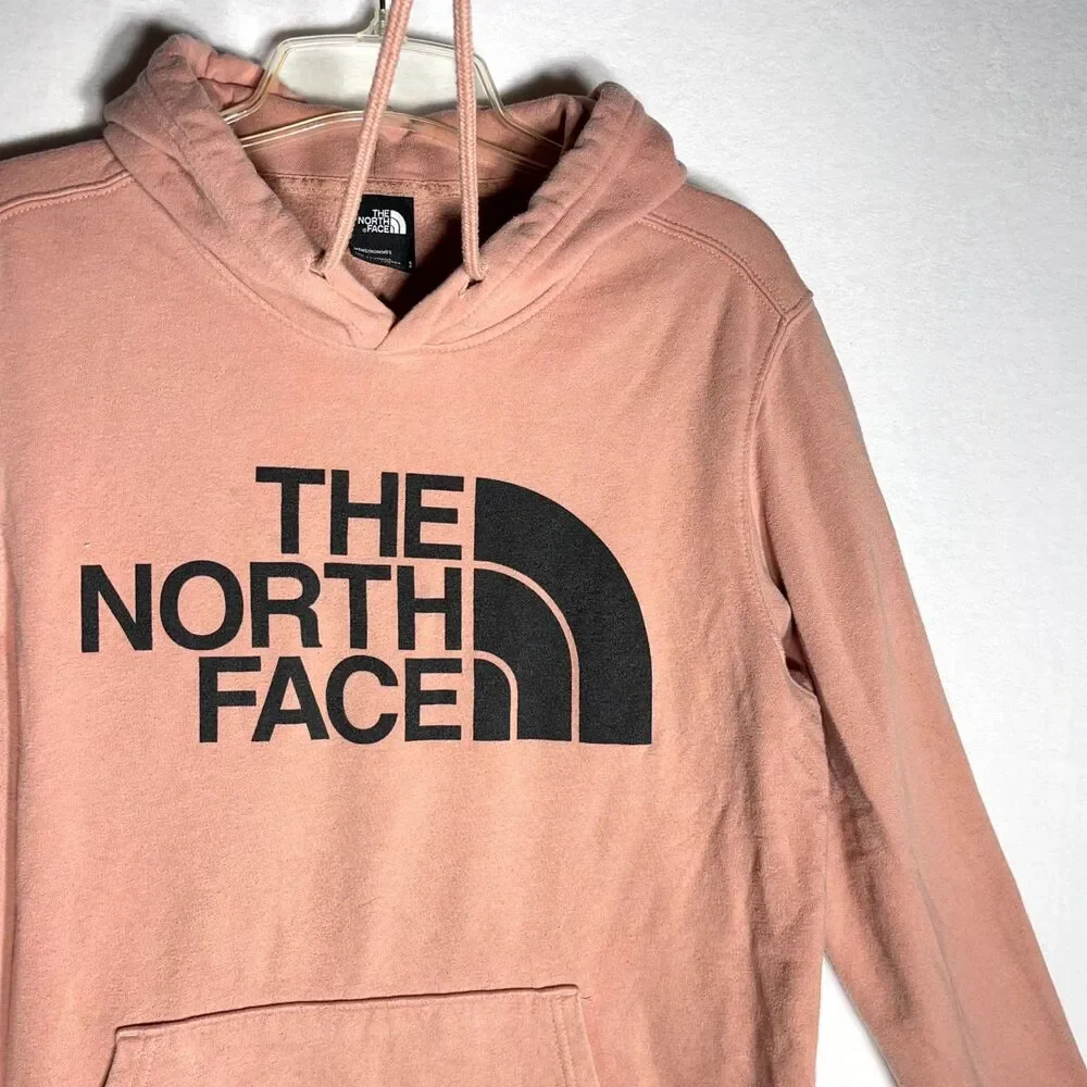 The North Face Sweat Shirt Hoodie‎ Pink with Black Lettering Mens Size S
